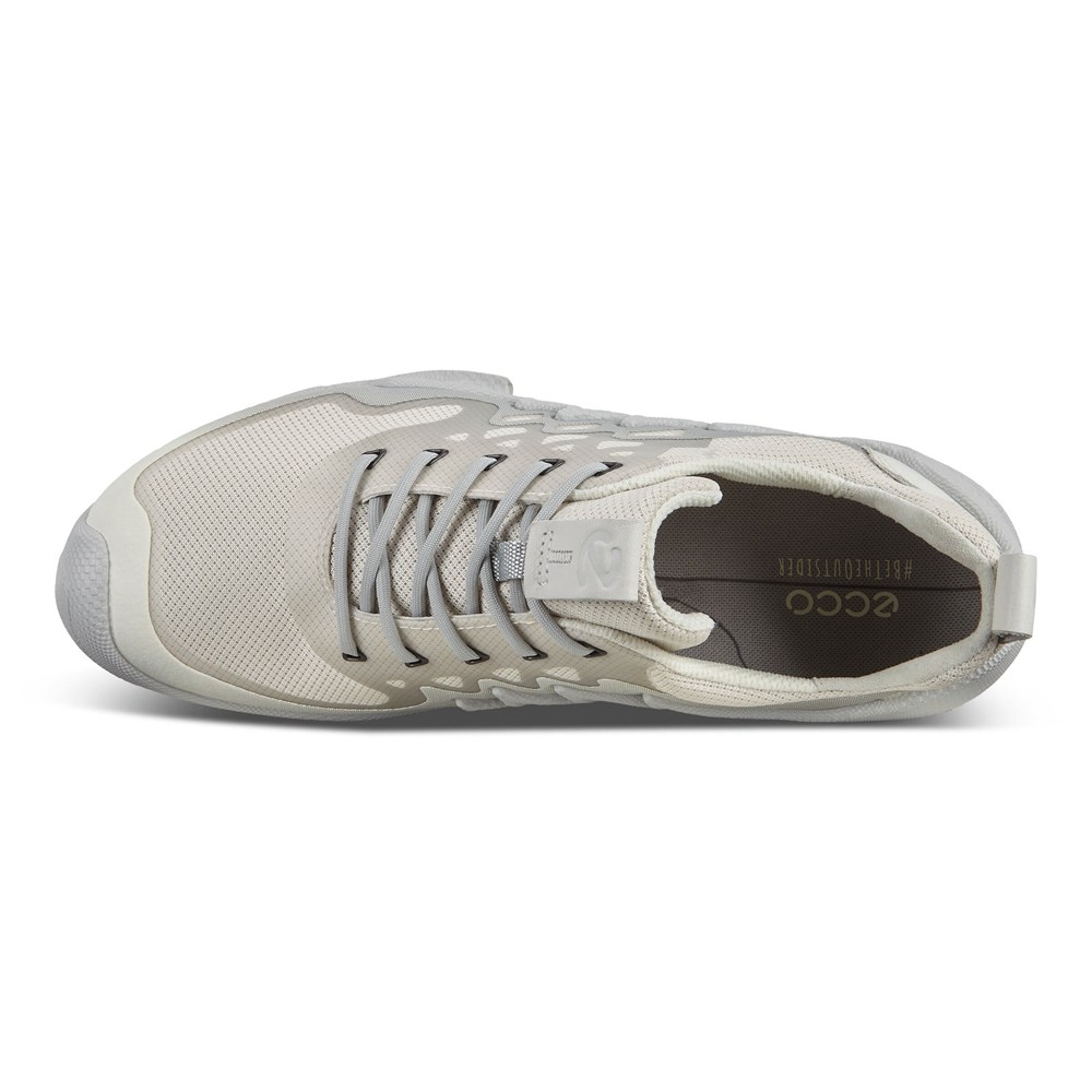 Mens Hiking Shoes - ECCO Biom Aex Low Two-Tone - White/Silver - 8519TPURL
